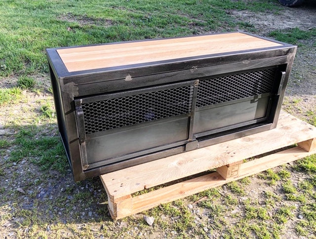 Meuble TV industriel portes coulissantes PRIX de base: 600€ réf 3505
