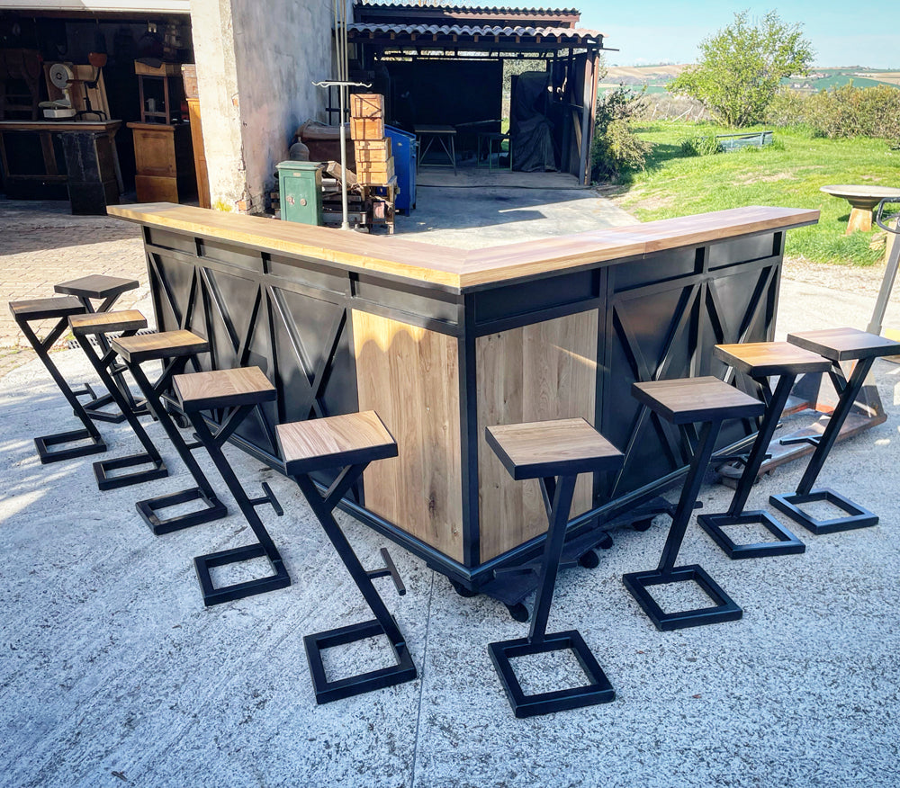 Comptoir industriel d'angle PRIX de base 2200€ réf 3833