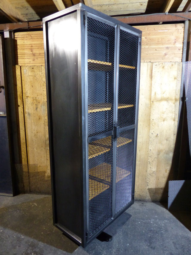 Armoire industrielle bois métal Réf 3475 Prix base : 1390€