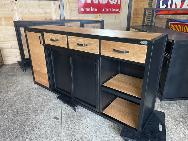 Buffet design industriel range bouteille PRIX de base : 1390€ réf 3688