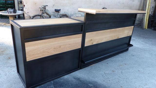 Comptoir design industriel PRIX de base: 2900€ réf 3673