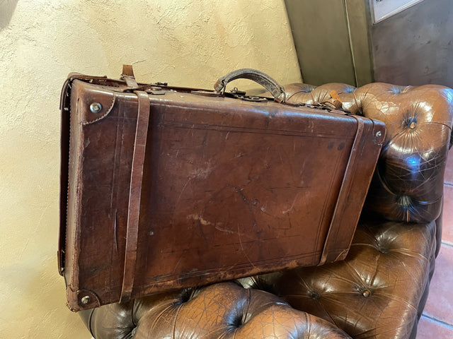 Valise en cuir 1900 grand modele