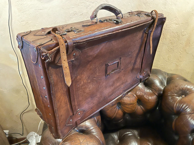 Valise en cuir 1900 grand modele