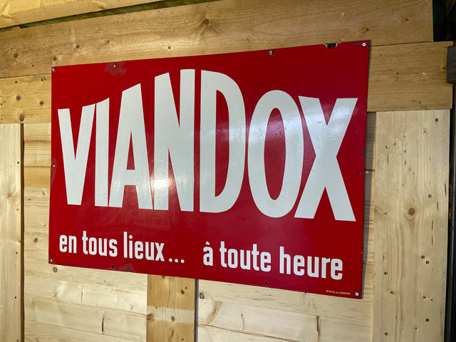 Grande plaque émaillée VIANDOX