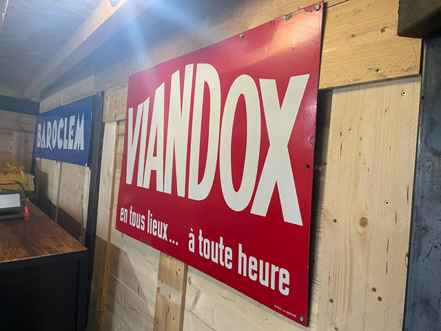 Grande plaque émaillée VIANDOX