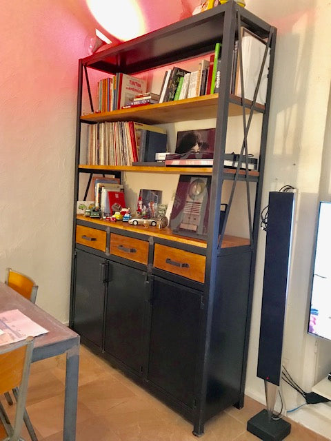 Etagère bibliothèque 2 tiroirs et 2 portes PRIX de base 990€réf 2739