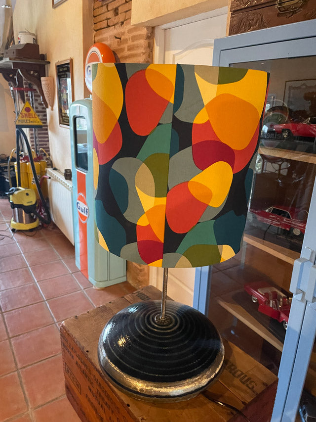 Lampe socle bleu sixties