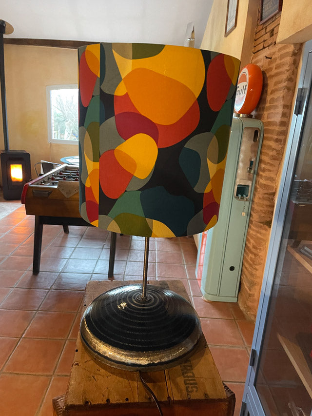 Lampe socle bleu sixties