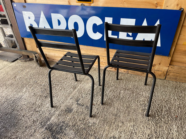 Lot de 2 chaises bistro 1960