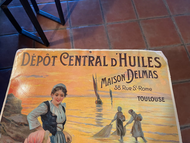 Publicitè cartonnée 1900 Huiles Delmas