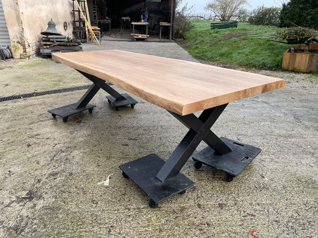 Table design industriel chêne 60 PRIX de base : 3600€ réf 3593