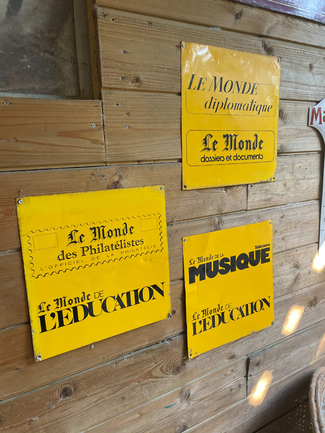 Tôle publicitaire LE MONDE