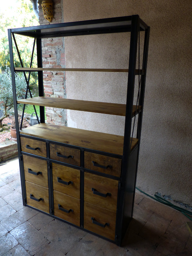 Bibliothèque industriel double face PRIX de base: 1000€ réf 3131