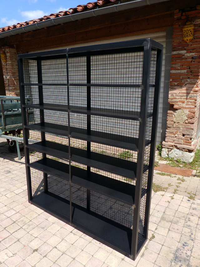 Bibliothèque industrielle tout métal PRIX de base:800€ réf 3421