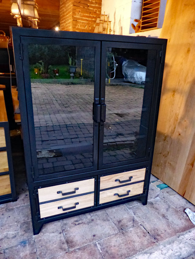 Bibliothèque vitrine 4 portes. PRIX de base : 1 350 € réf 3598