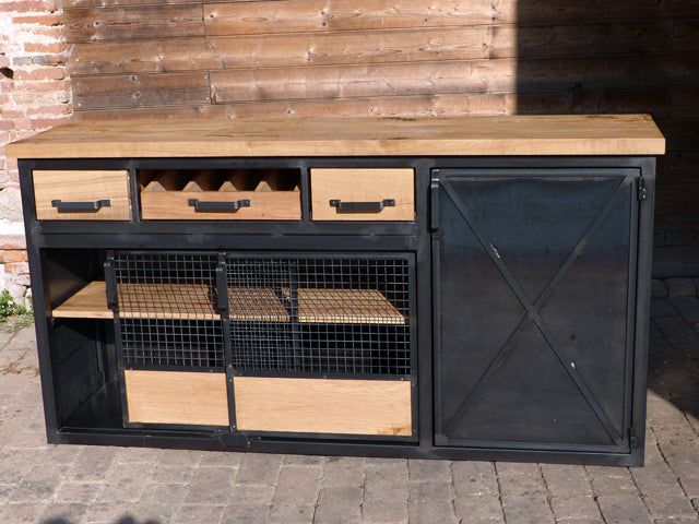 Buffet industriel portes coulissantes PRIX de base: 1500€ réf 3424