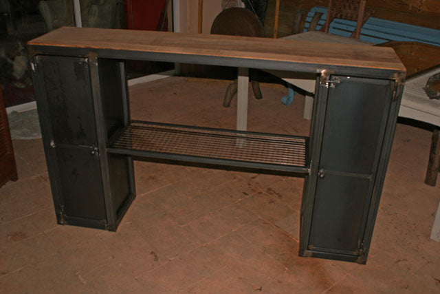 Console style industriel deux plateau. Réf 2317 . Prix de base : 790€