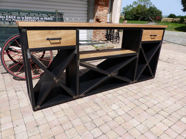 Buffet industriel cave à vin PRIX de base: 1700€ réf 3403