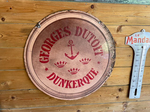 Plaque émaillée publicitaire