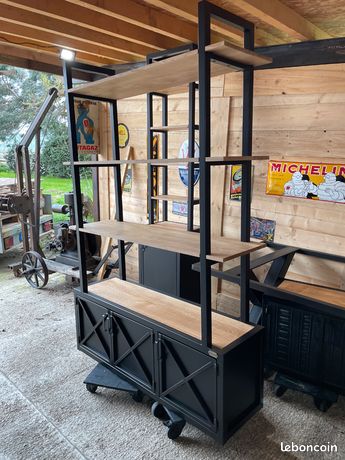Bibliothèque industriel Prix de base : 1750€  Réf 3863