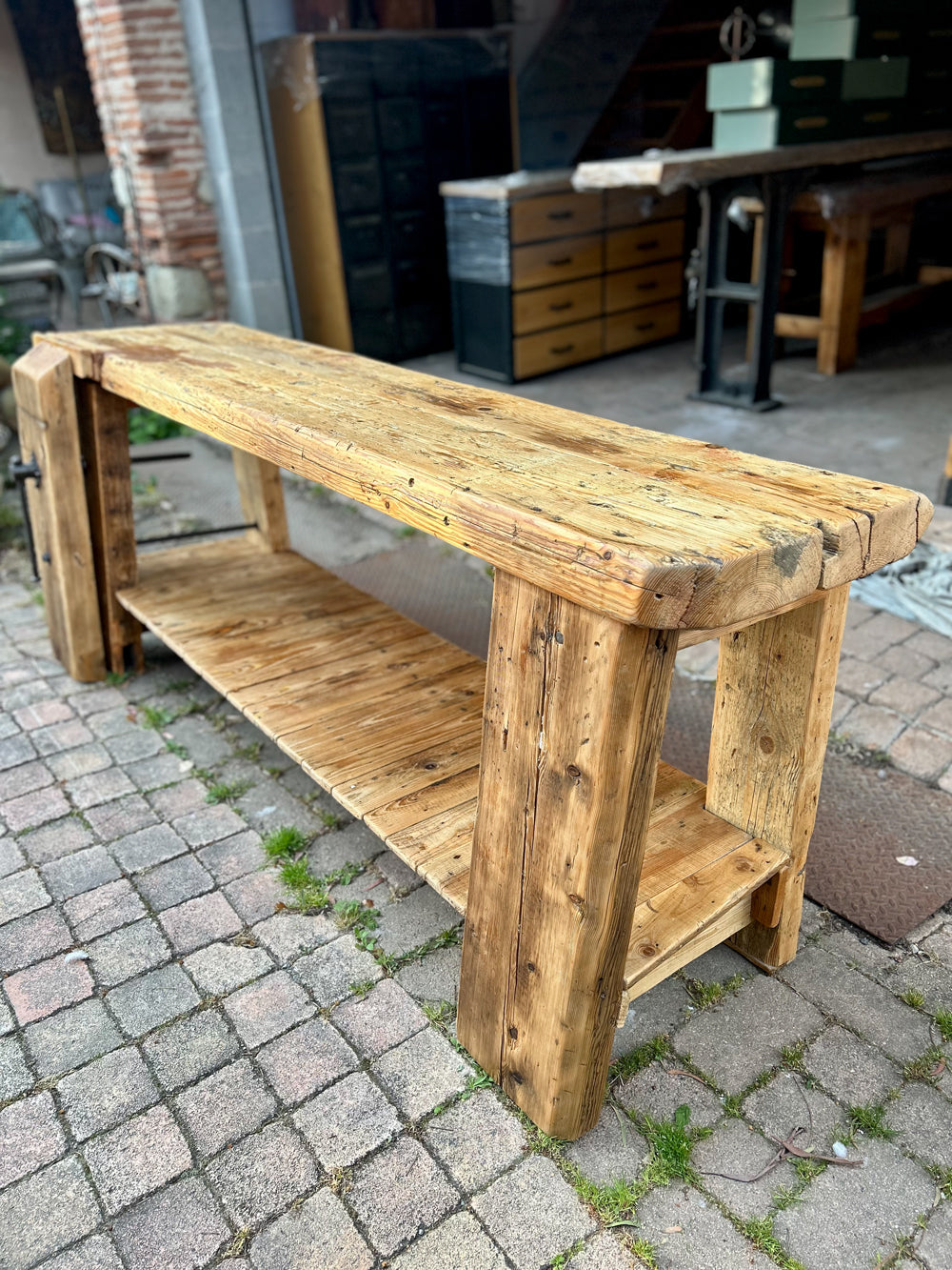 Ancien Etabli menuisier Réf 4458