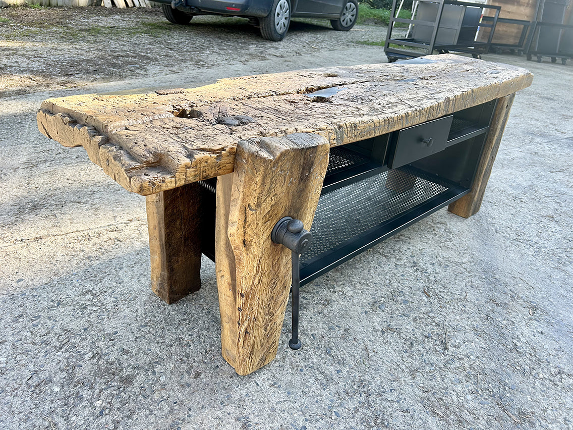 Ancien établi modifiè en meuble TV RF 4655