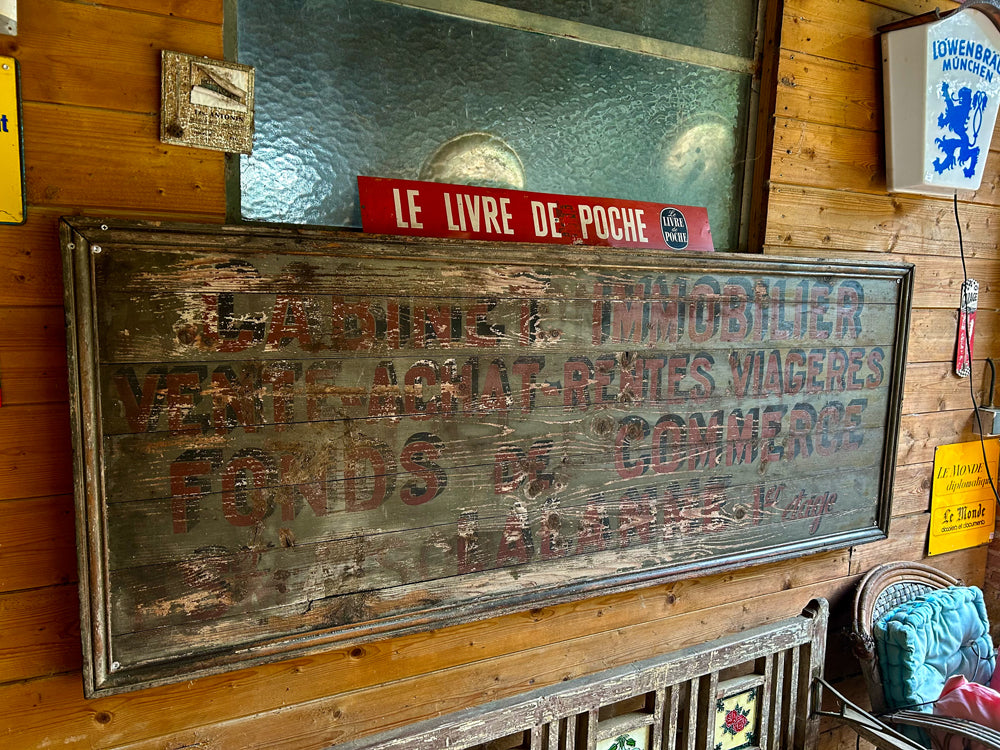 Ancienne grande enseigne bois 1920/ 30 Réf 4173