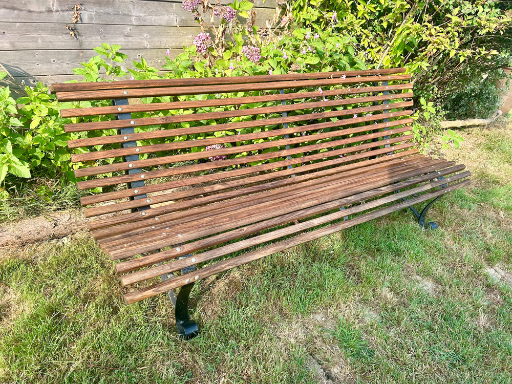 Banc de jardin mètal et bois 1980 Réf 4527