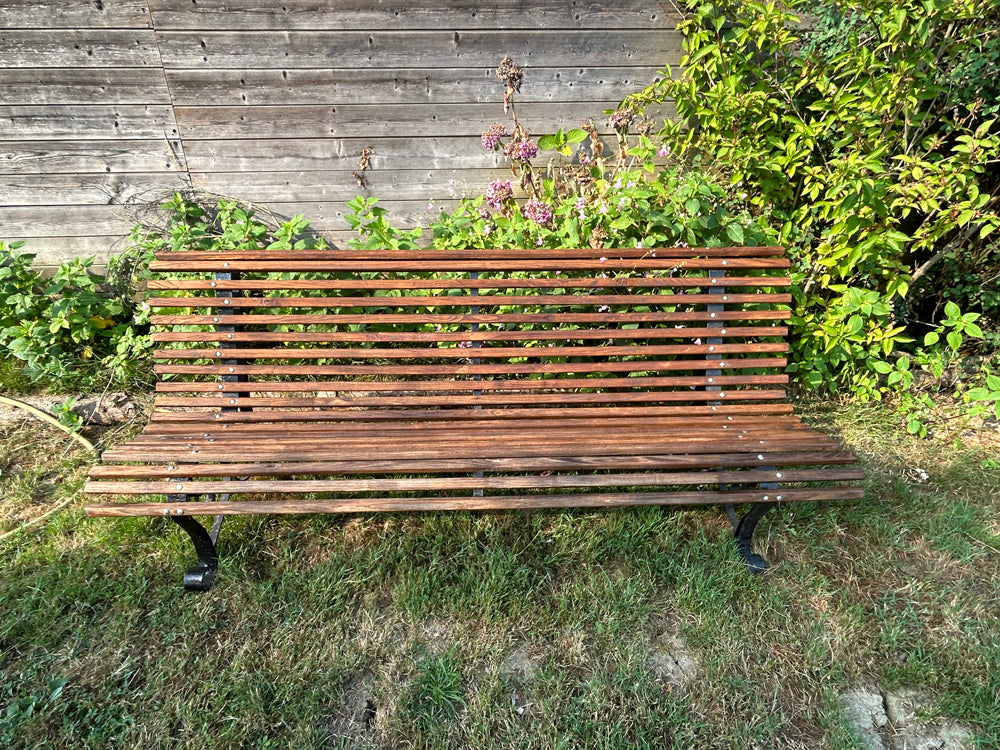 Banc de jardin mètal et bois 1980 Réf 4527