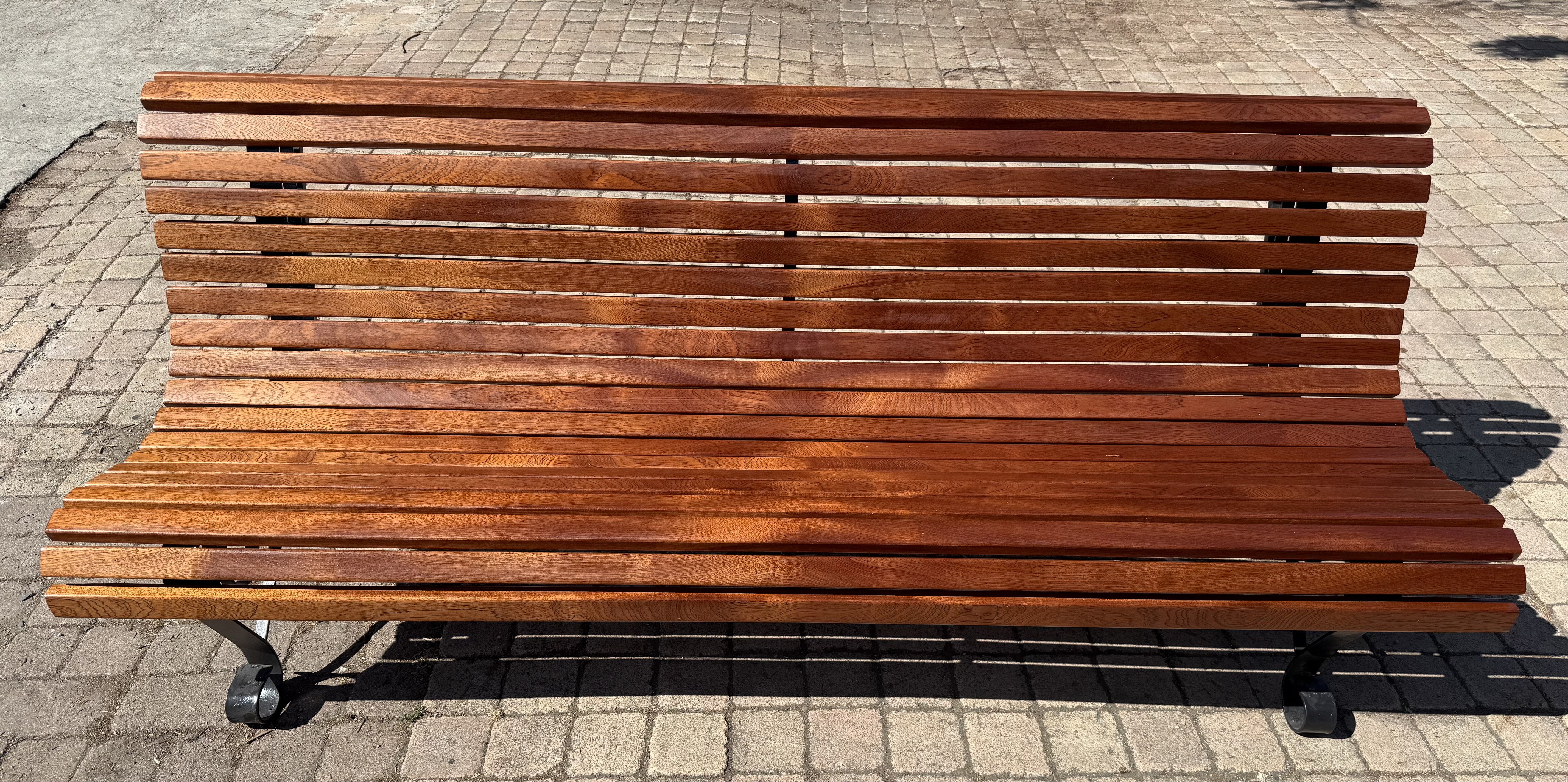 Banc piètement Rosace  fer forgé  1950 - RF4715