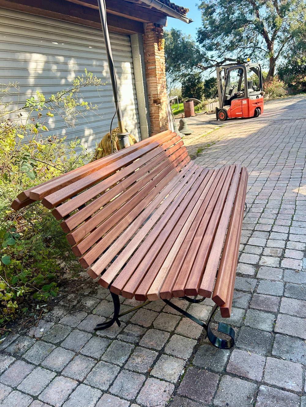 Banc piètement Rosace acier 1960 - Réf 4600