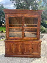 Bibliothèque de Mairie Vintage Noyer Massif Fin 19ème - Réf 4562