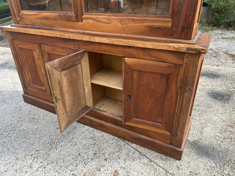 Bibliothèque de Mairie Vintage Noyer Massif Fin 19ème - Réf 4562