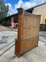 Bibliothèque de Mairie Vintage Noyer Massif Fin 19ème - Réf 4562