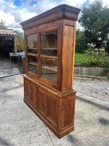 Bibliothèque de Mairie Vintage Noyer Massif Fin 19ème - Réf 4562