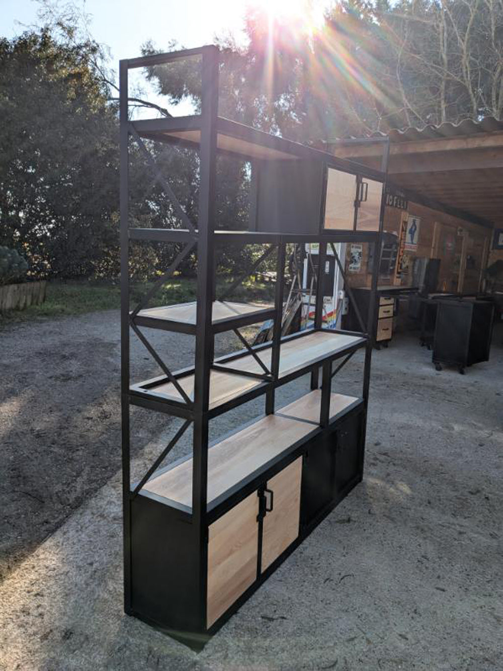 Bibliothèque design industriel Destructurèe Réf 4387 Prix de base : 2300€