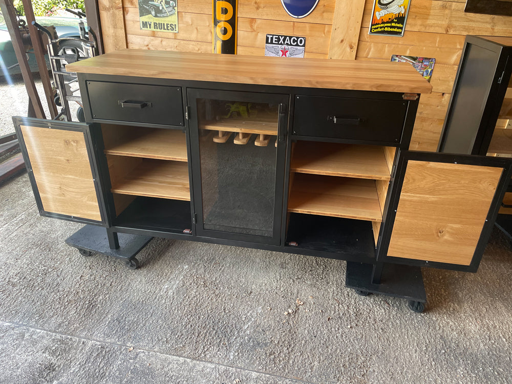 Buffet/bar design industriel réf 4049 Prix de base 2400€