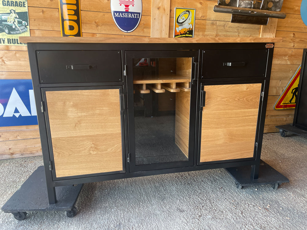 Buffet/bar design industriel réf 4049 Prix de base 2400€