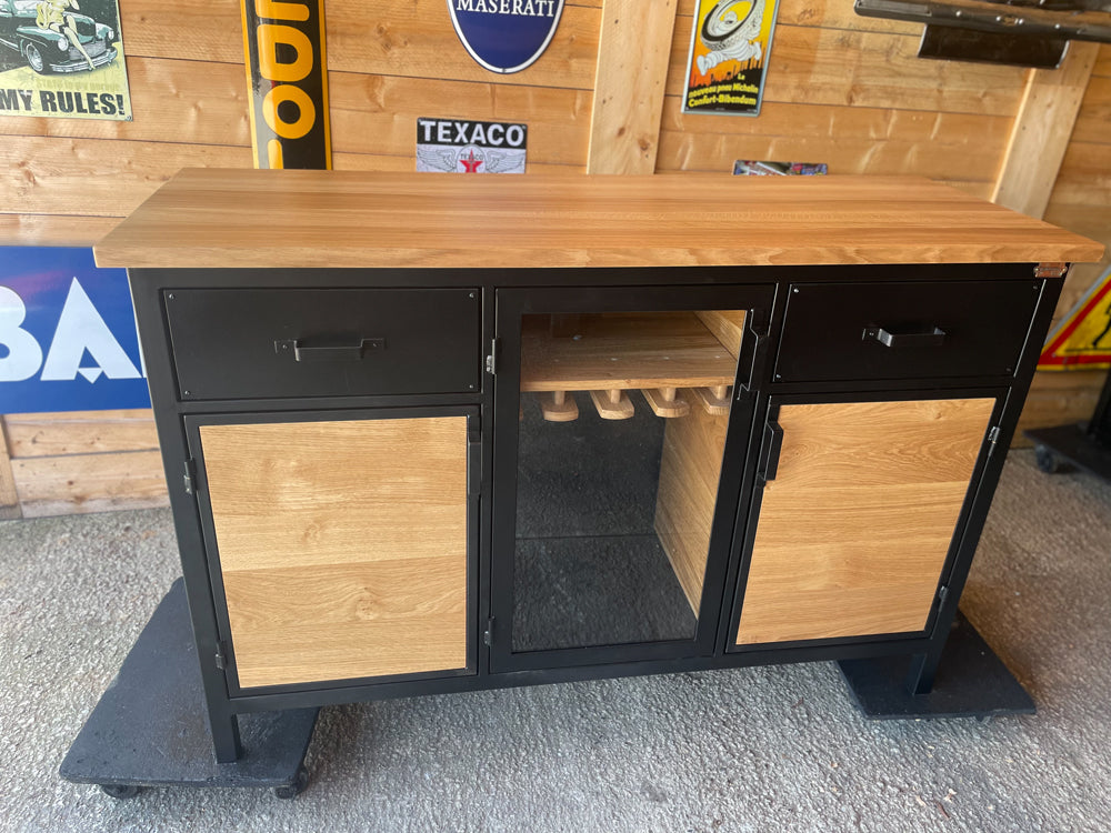 Buffet/bar design industriel réf 4049 Prix de base 2400€