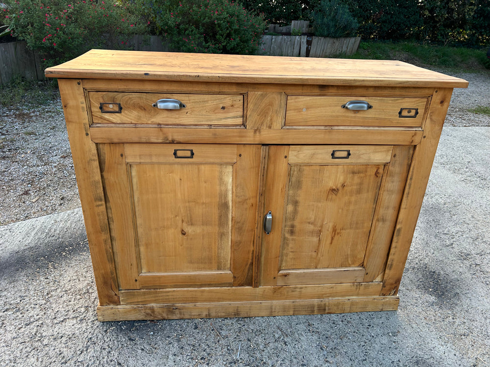 Buffet d'atelier 1900 merisier massif - réf 4573