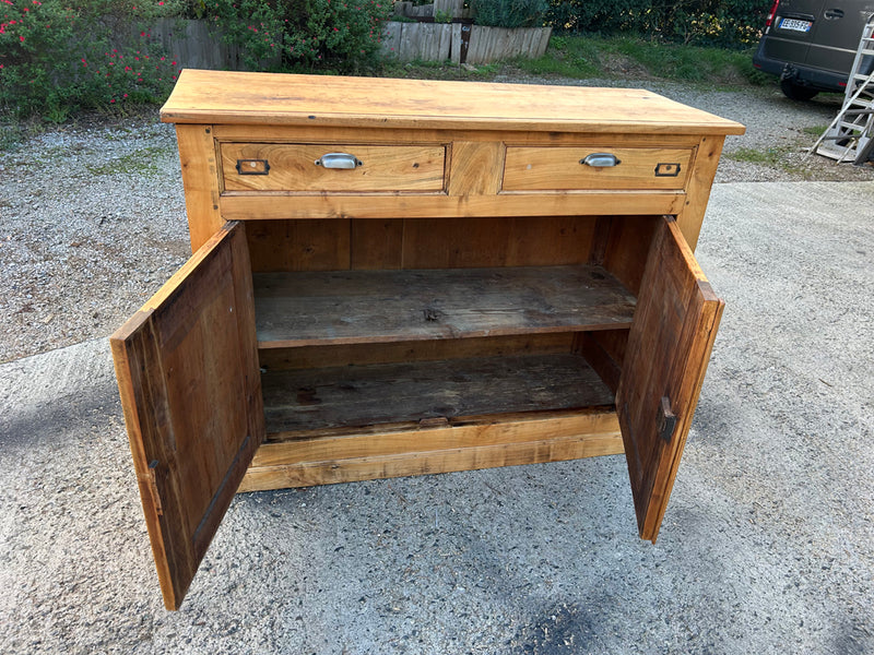 Buffet d'atelier 1900 merisier massif - réf 4573