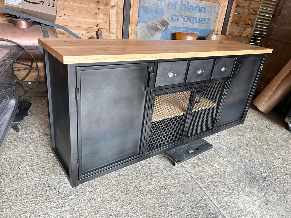 Buffet industriel 4 portes et 3 tiroirs réf 4448 prix de base 1690€