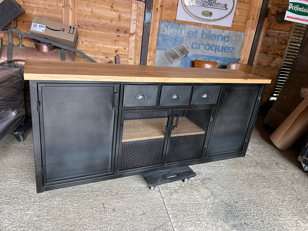 Buffet industriel 4 portes et 3 tiroirs réf 4448 prix de base 1690€