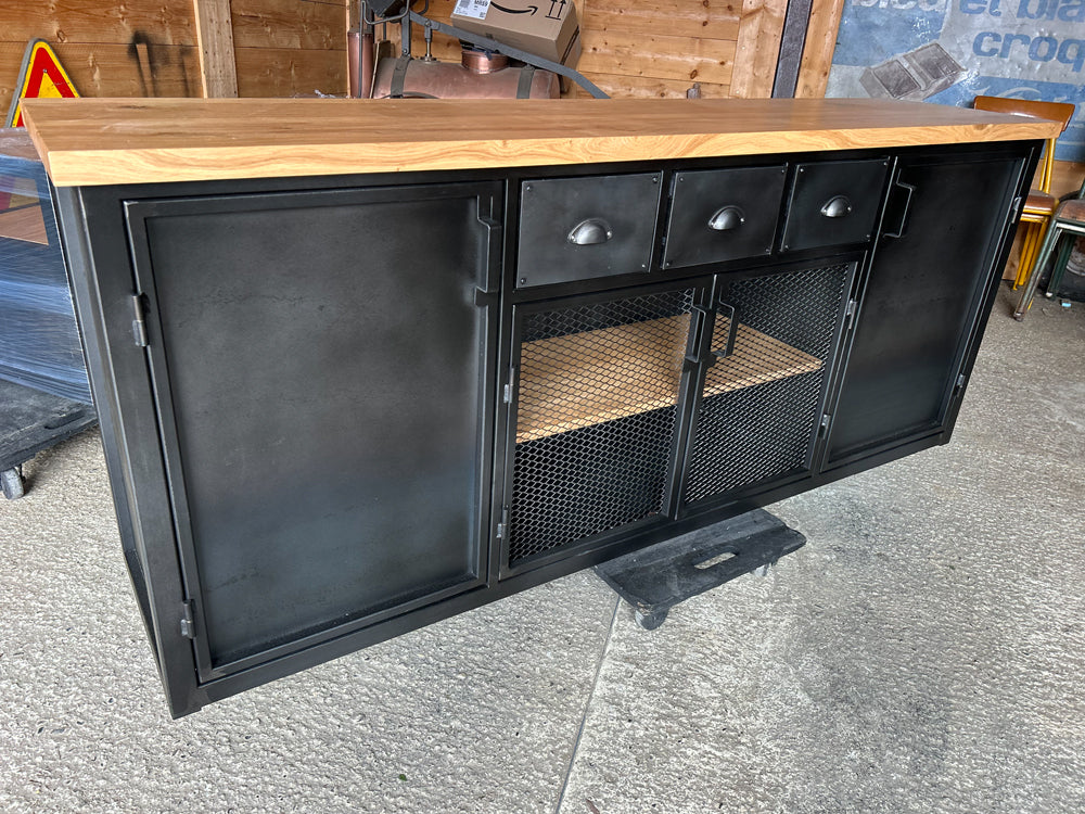 Buffet industriel 4 portes et 3 tiroirs réf 4448 prix de base 1690€