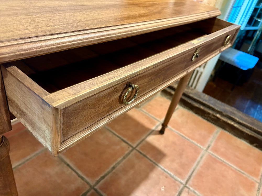 Bureau Noyer Massif Style 19ème Pieds Sculptés