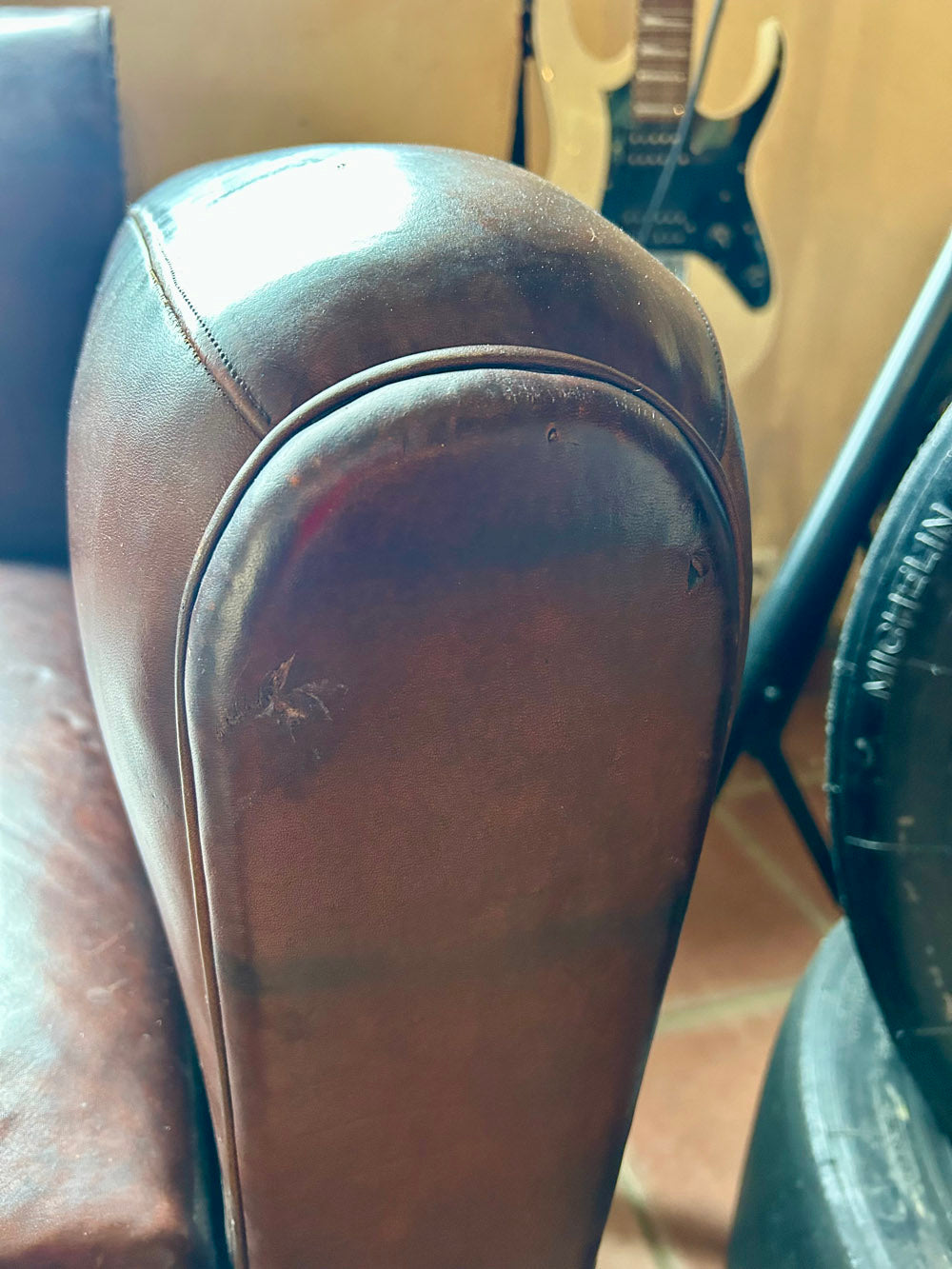 Canapé convertible Cuir Art Deco 1930/40