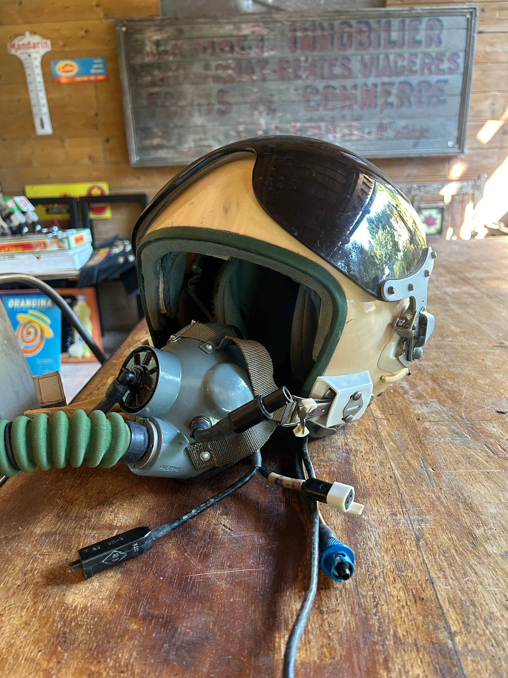 Casque pilote avion de chasse Russe 1960 Réf 4521