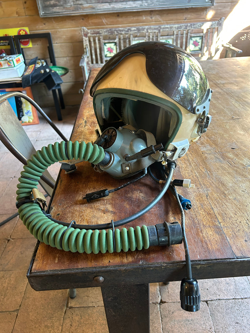 Casque pilote avion de chasse Russe 1960 Réf 4521