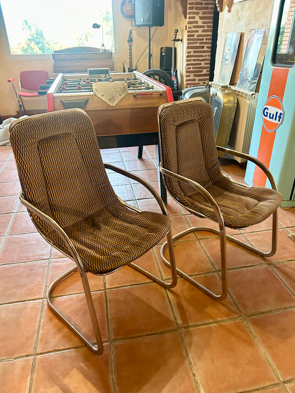 Lot de 2 chaises ( Willy Rizzo ) Réf 4622
