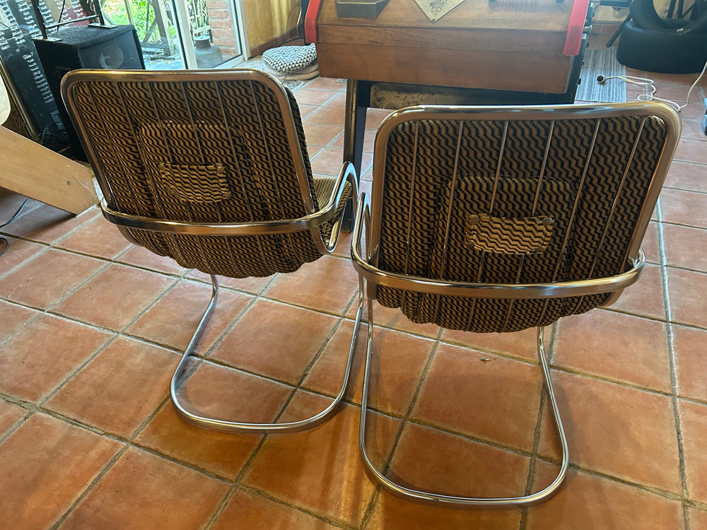 Lot de 2 chaises ( Willy Rizzo ) Réf 4622